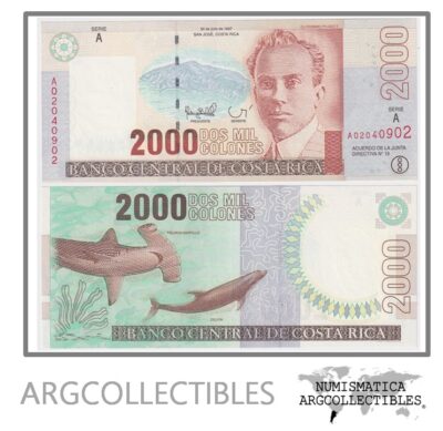Costa Rica Billete 2.000 Colones 1997 P-265 UNC