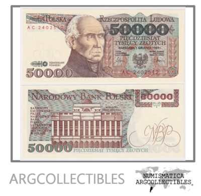 Polonia Billete 50.000 Zlotych 1989 P-153 UNC