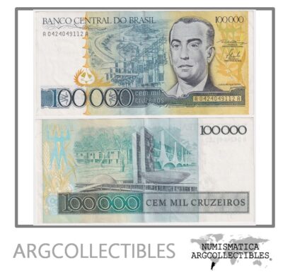 Brasil Billete 100.000 Cruzeiros 1985 P-205 XF