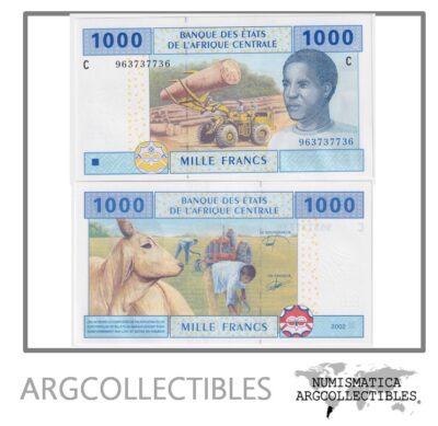 CHAD Billete 1.000 Francos 2002 P-607c UNC