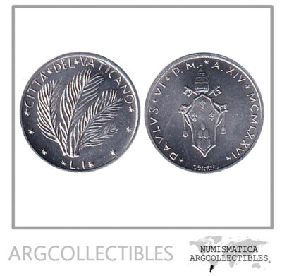 Vaticano Moneda 1 Lira 1976 Aluminio KM-116 UNC