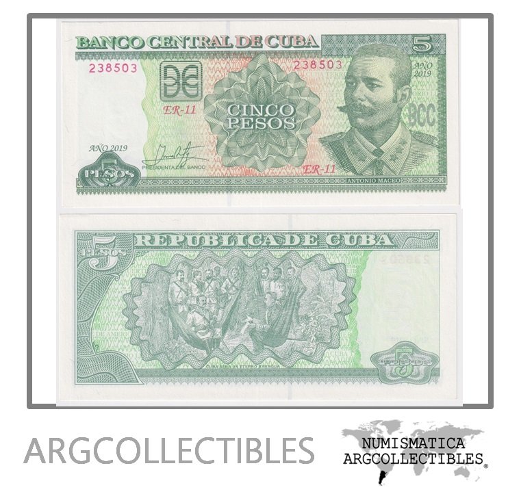Cuba Billete 5 Pesos 2019 P-116r UNC