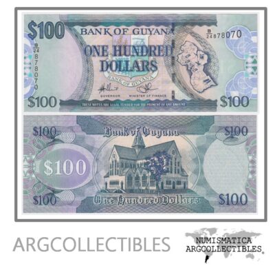 Guyana Billete 100 Dolares 2005-2022 P-36b UNC