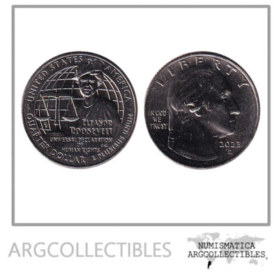 USA Moneda 1/4 Dolar 2023 D Niquel Eleanor Roosevelt UNC