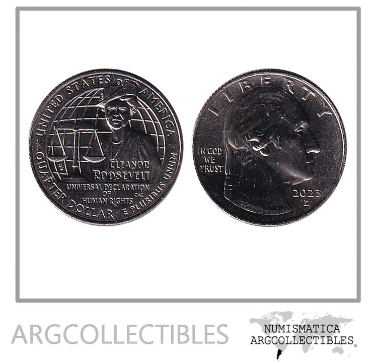 USA Moneda 1/4 Dolar 2023 D Niquel Eleanor Roosevelt UNC