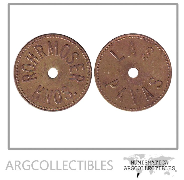 Costa Rica Ficha Token Rohrmoser Hnos Las Pavas San Jose