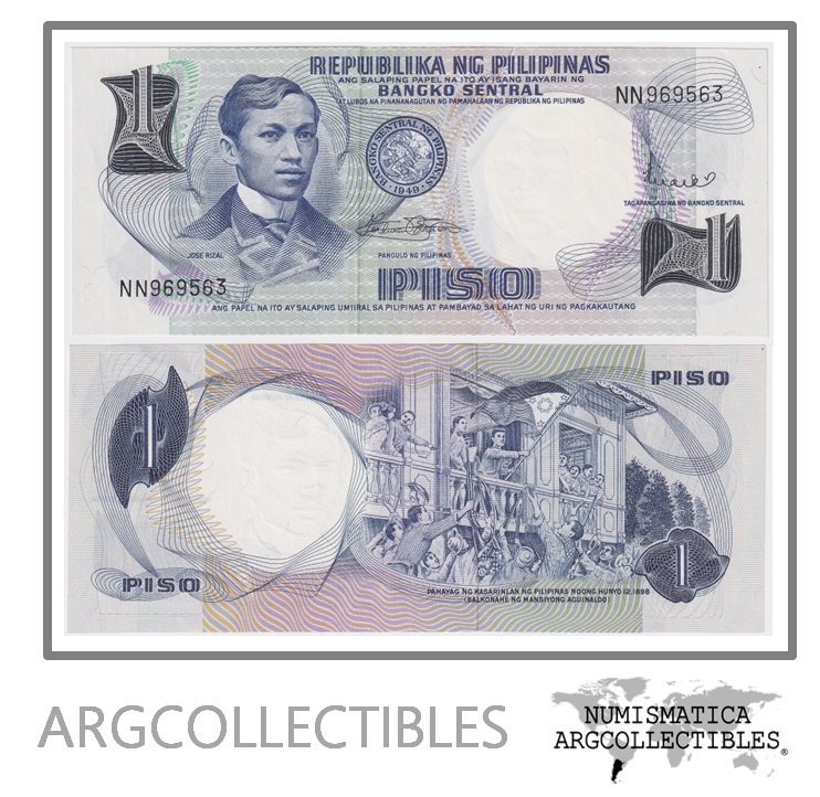 Filipinas Billete 1 Piso 1969 P-142 UNC