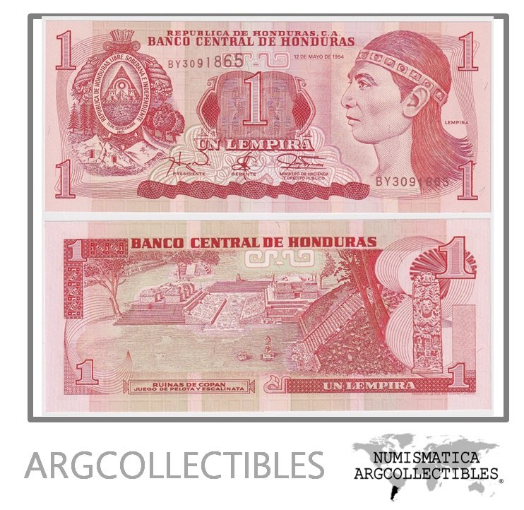 Honduras Billete 1 Lempira 1994 P-76 UNC