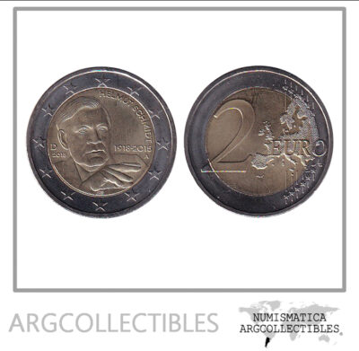 Alemania Moneda 2 Euros 2018 A 100 Aniv Nacimiento Helmut Schmidt UNC