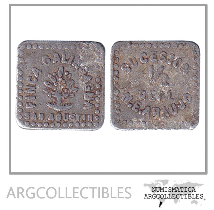 El Salvador Ficha Token 1/2 Real Galingagua Sucesion