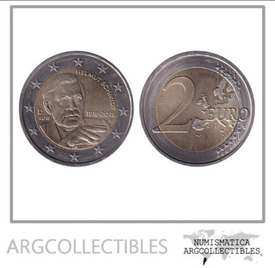 Alemania Moneda 2 Euros 2018 F 100 Aniv Nacimiento Helmut Schmidt UNC