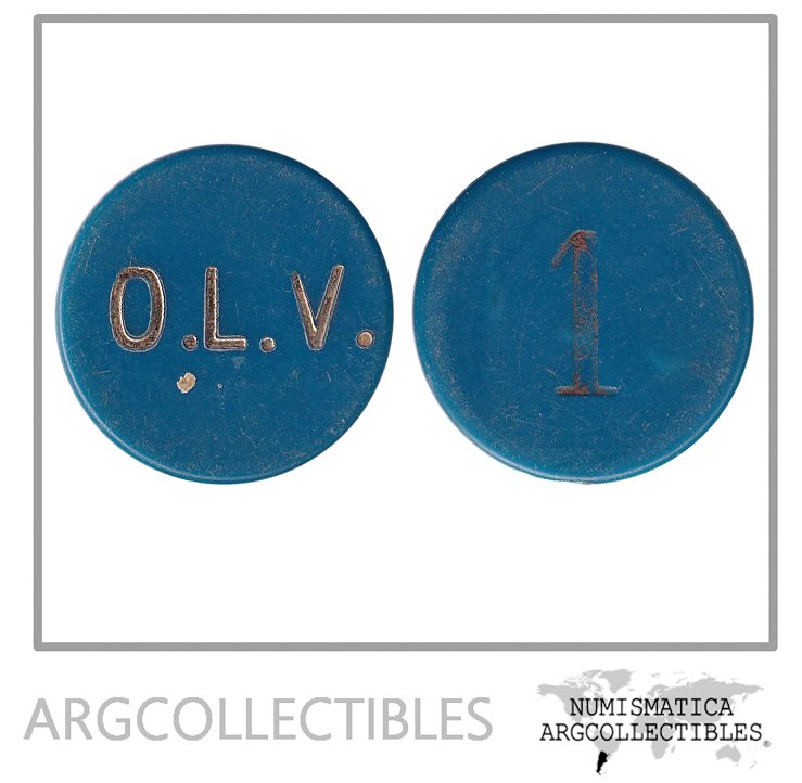 Costa Rica Ficha Token 1 Cajuela Oscar Luis Vindas Heredia