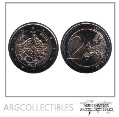 Alemania Moneda 2 Euros 2023 D Bimetalica Carlomagno UNC