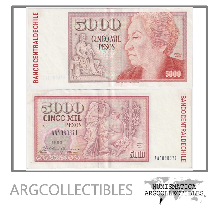Chile Billete 5.000 Pesos 1992 P-155d XF