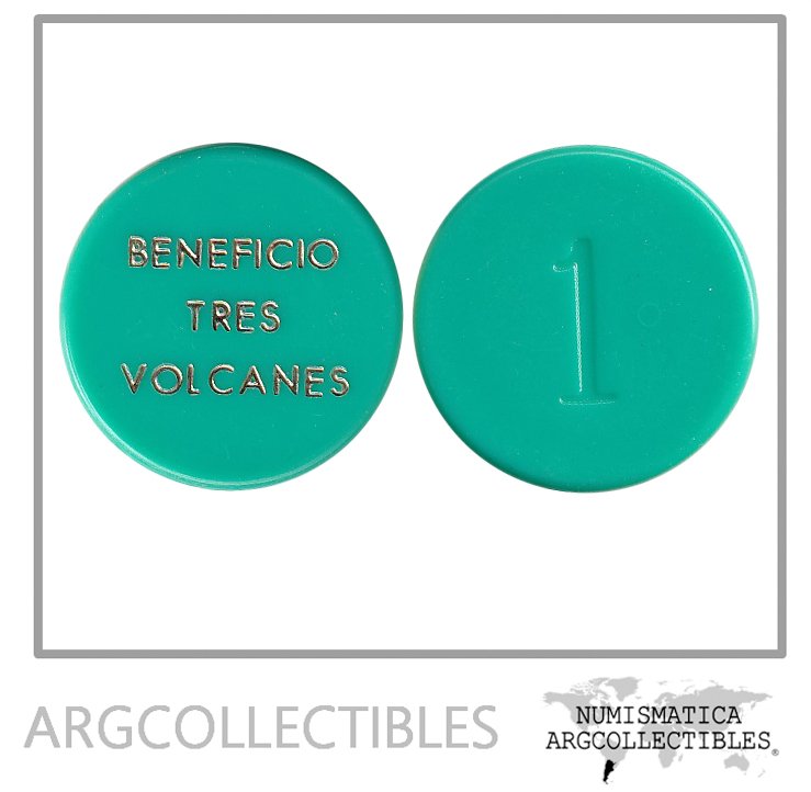 Costa Rica Ficha Token 1 Cajuela Beneficio Tres Volcanes
