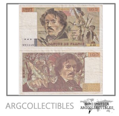 Francia Billete 100 Francos 1983 P-154b VF-