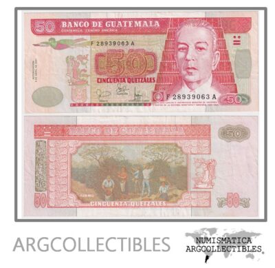 Guatemala Billete 50 Quetzales 2001 P-105 XF