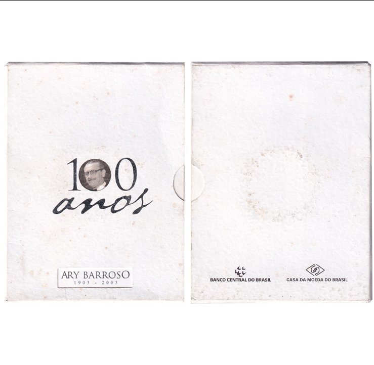 Brasil Moneda 2 Reais 2003 Plata 925 KM-663 Proof - Imagen 2