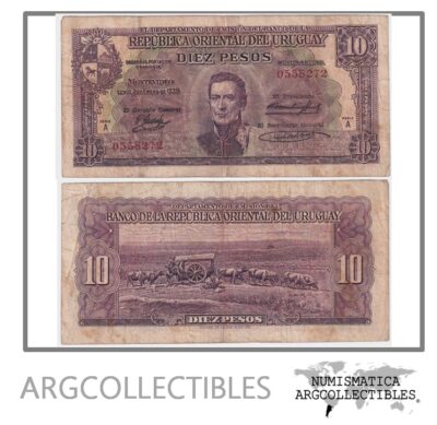 Uruguay Billete 10 Pesos 1939 P-37/CR-10.V.1 F (Serie A)
