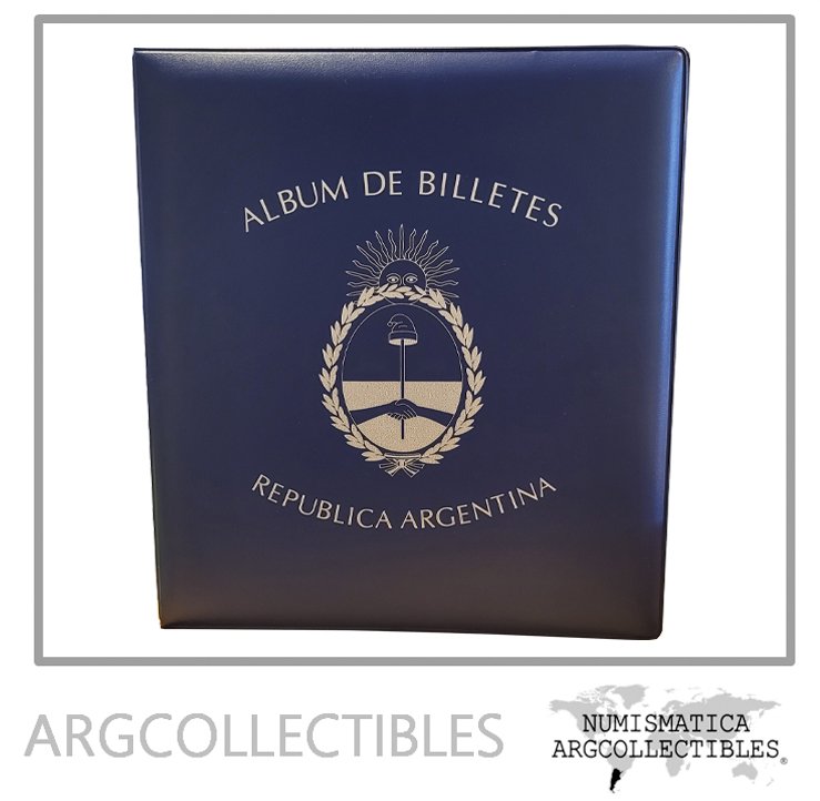 Carpeta Grande Vk Para BILLETES (Vacio Sin Hojas) Con Logo Argentina