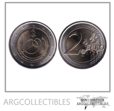 Italia Moneda 2 Euros 2023 Bimetalica 100 Aniv Aeronautica Militar UNC