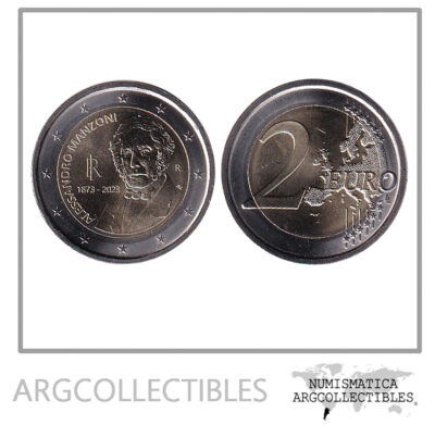 Italia Moneda 2 Euros 2023 Bimetalica Alessandro Manzoni UNC