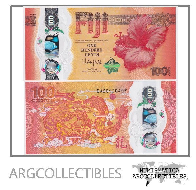 Fiji Billete 100 Centavos 2023 P-124 UNC (Polimero)