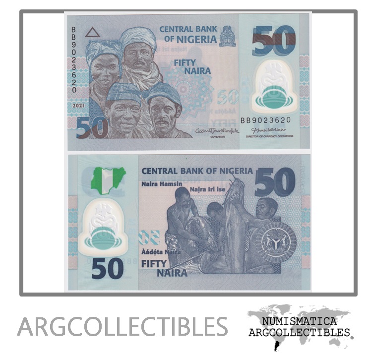 Nigeria Billete 50 Naira 2021 P-40 UNC (Polimero)