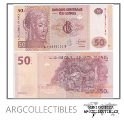 Congo Billete 50 Francos 2022 P-97 UNC