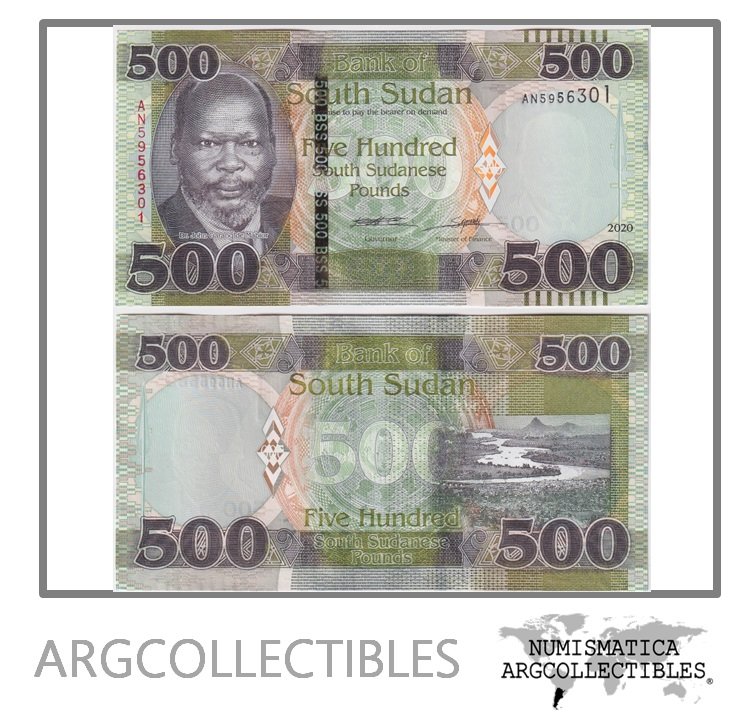 Sudan del Sur Billete 500 Pounds 2020 P-16 UNC
