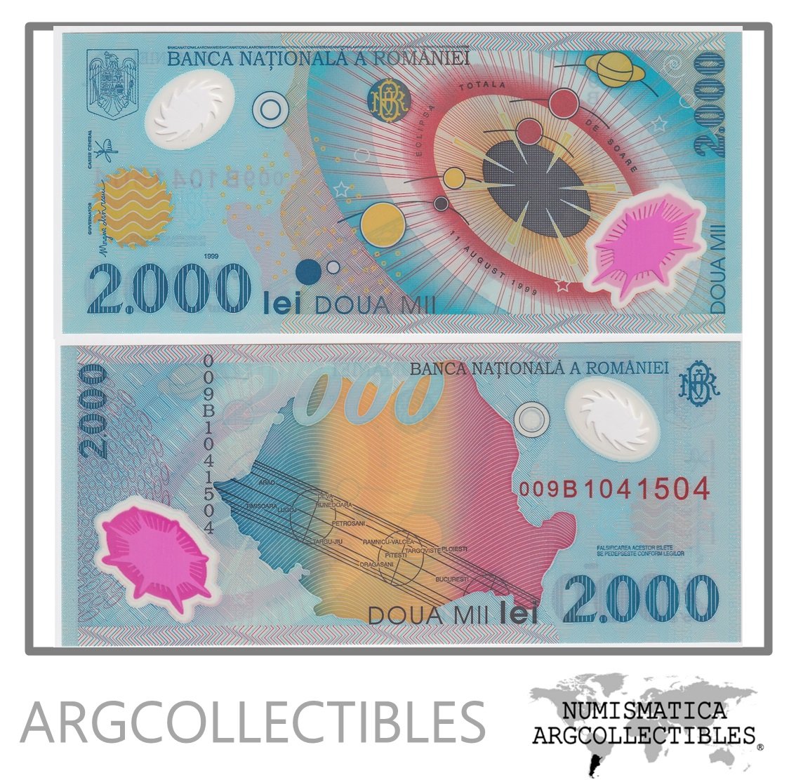 Rumania Billete 2.000 Lei 1999 P-111 UNC (Polimero)