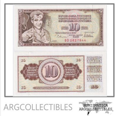 Yugoslavia Billete 10 Dinara 1978 P-87 UNC
