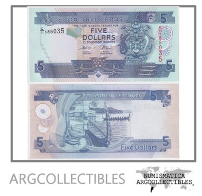 Islas Salomon Billete 5 Dolares 2018 P-26 UNC