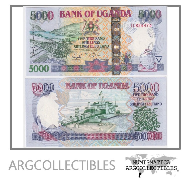 Uganda Billete 5.000 Shilling 2009 P-44d UNC
