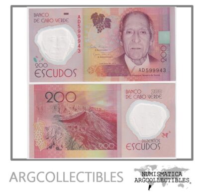 Cabo Verde Billete 200 Escudos 2014 P-71 UNC (Polimero)