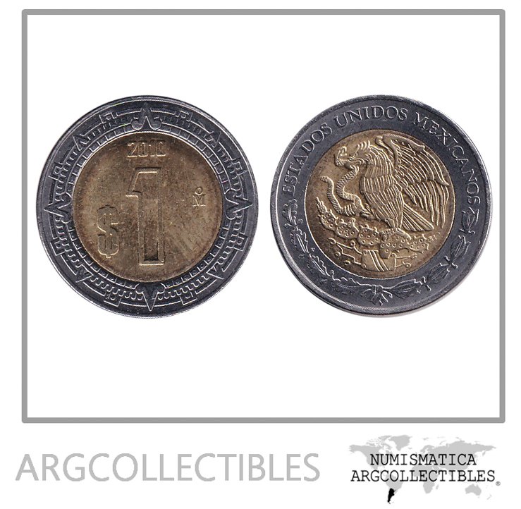Mexico Moneda 1 Peso 2010 Bimetalica KM-603 UNC