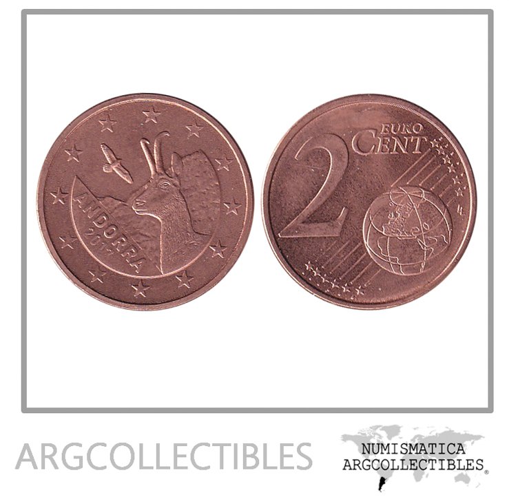 Andorra Moneda 2 Centavos 2017 Cobre KM-521 UNC