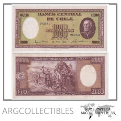 Chile Billete 1.000 Pesos 1943 P-99 XF