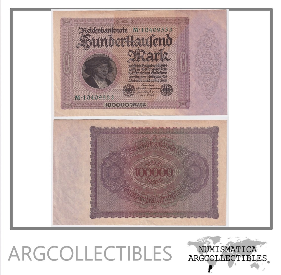 Alemania Billete 100.000 Marcos 1923 P-83 XF+