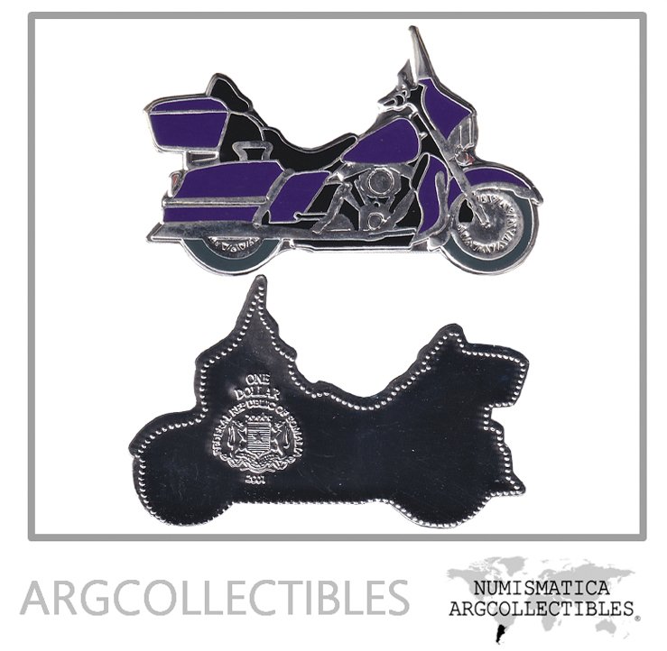 Somalia Moneda 1 Dolar 2007 Niquel Harley Electra Glide X-55 UNC