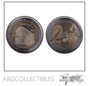 España Moneda 2 Euros 2017 Bimetalica Iglesia Santa Maria Oviedo KM-UC-100 UNC