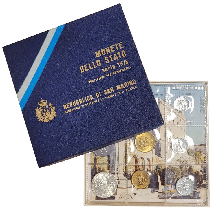 San Marino Set x9 Monedas 1978 El Trabajo UNC - Imagen 2