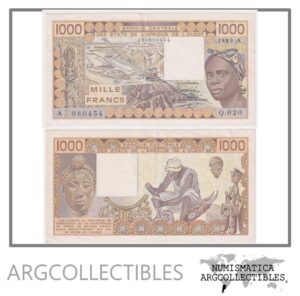 Costa de Marfil Billete 1.000 Francos 1989 P-107Ai XF-