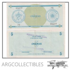 Cuba Billete 5 Pesos 1985 P-FX-13 VF