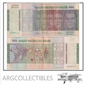 Brasil Billete 500 Cruzeiros 1979 P-196Aa VF+