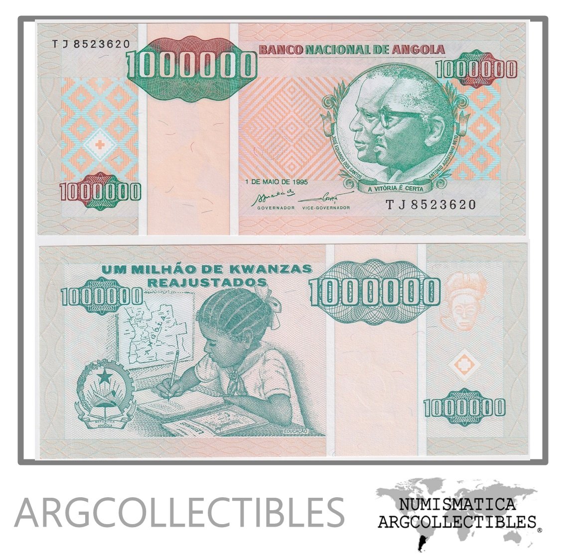 Angola Billete 1.000.000 Kwanzas 1995 P-141 UNC