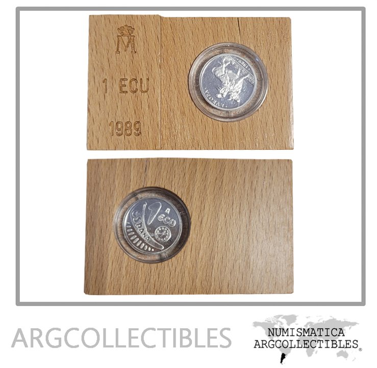 España Moneda 1 Ecu 1989 Plata 925 Europa X-M23 Proof