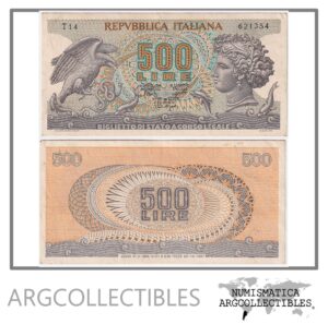 Italia Billete 500 Liras 1967 P-93a VF+