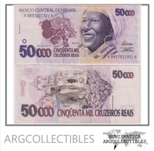 Brasil Billete 50.000 Cruzeiros 1993 P-242 AU (Baiana)
