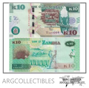 Zambia Billete 10 Kwacha 2022 P-58 UNC
